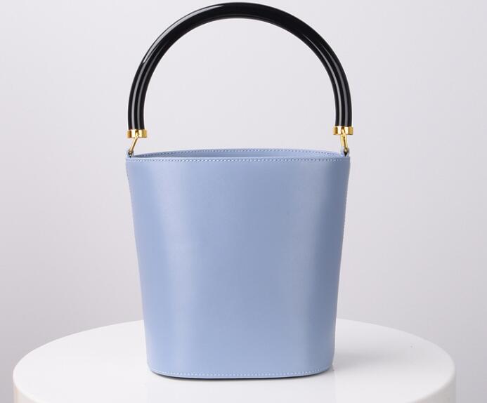 wristlet handle bucket bag